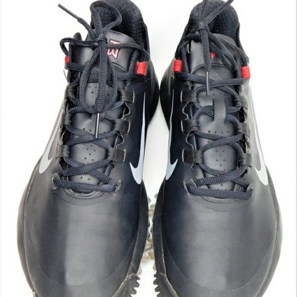 Nike Tiger Woods TW 13 Golf Shoes Mens Black Red - Picture 4 of 8